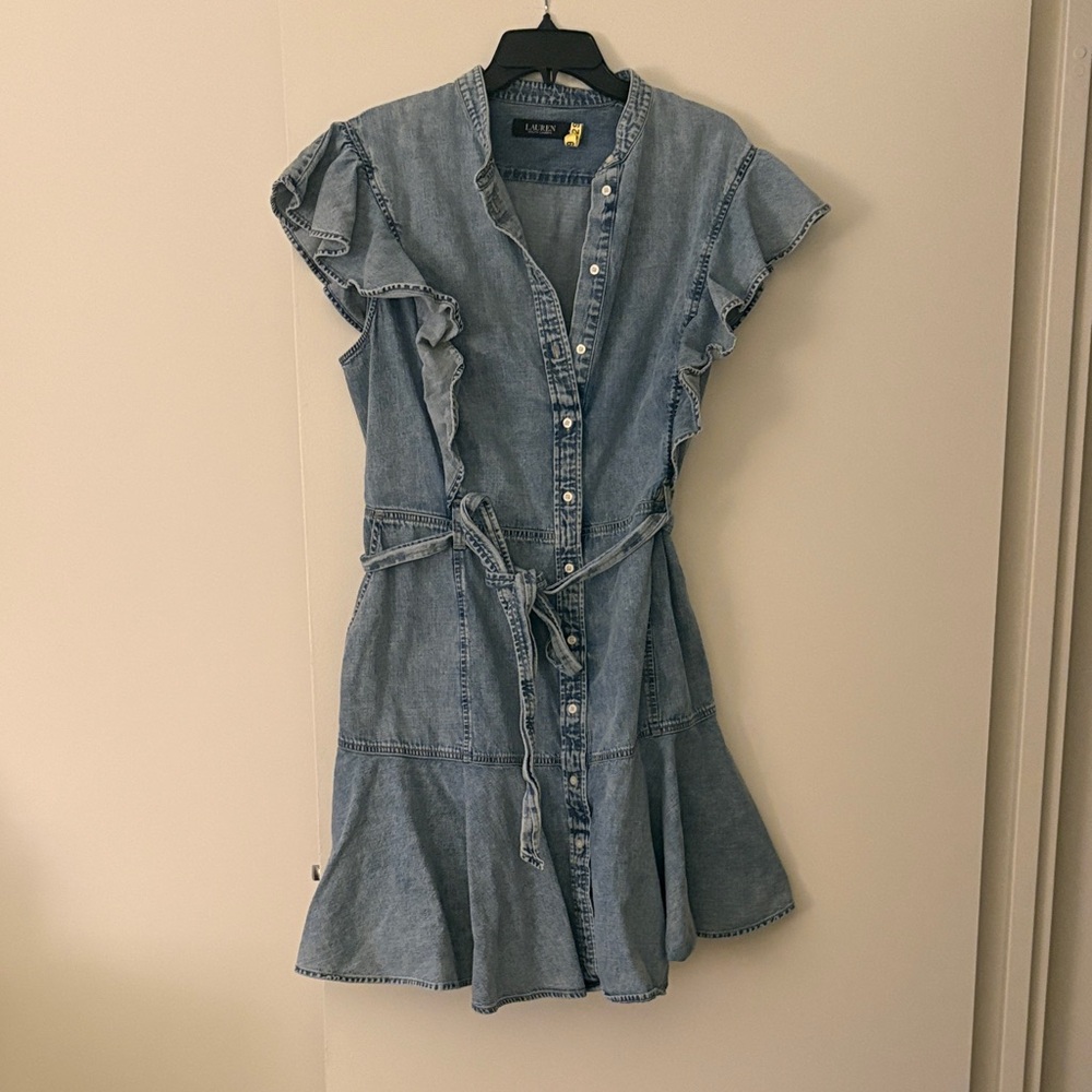 Ralph Lauren Denim Ruffle Dress